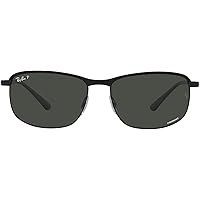 【美品】Ray-Ban ブラック サングラス レイバン 偏光サングラス Ray-Ban RB3686 186K8(57mm ブラック